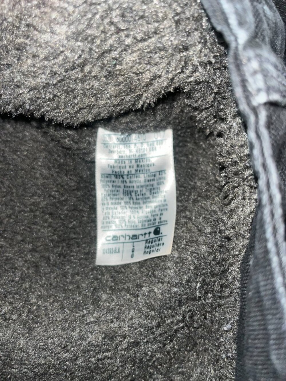 Carhartt Men's L Washed Duck Jacket Sherpa lined model 0J4392-M - Picture 10 of 10